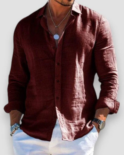 Edward™ | Cotton Linen Beach Shirt