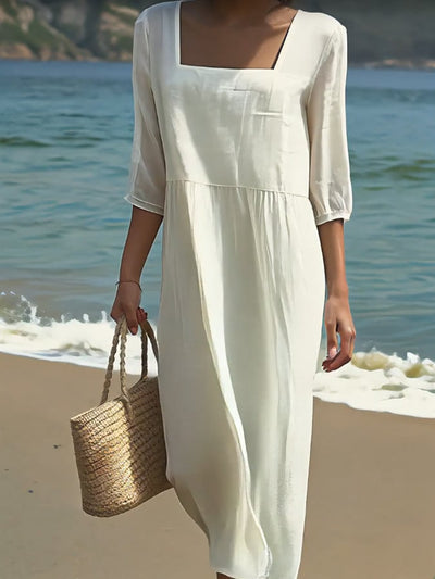 Mia™ | Square Neckline Casual Dress