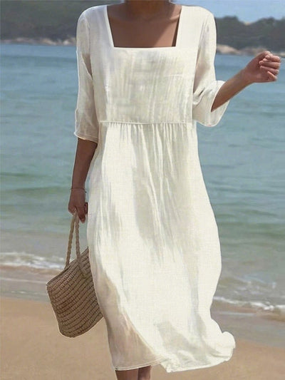Mia™ | Square Neckline Casual Dress