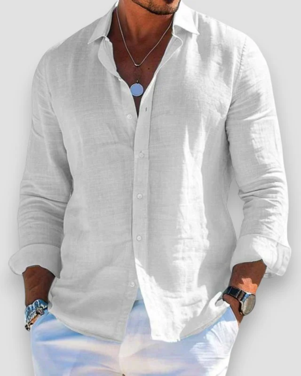 Edward™ | Cotton Linen Beach Shirt