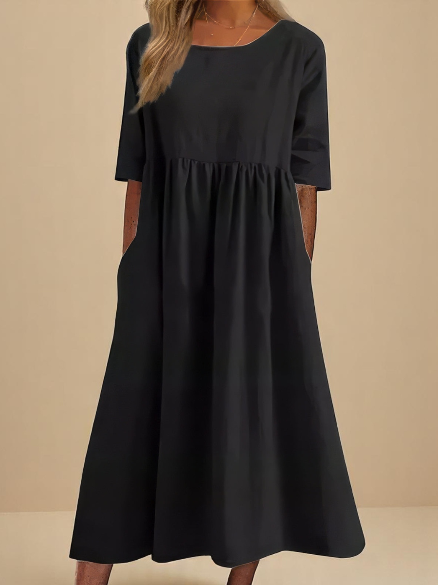 Anna™ | Soft Cotton Airy Dress with Pockets