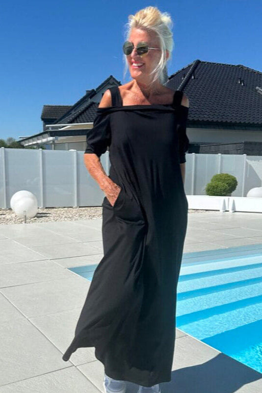 Brianna™ | Casual Open-Shoulder Maxi Dress