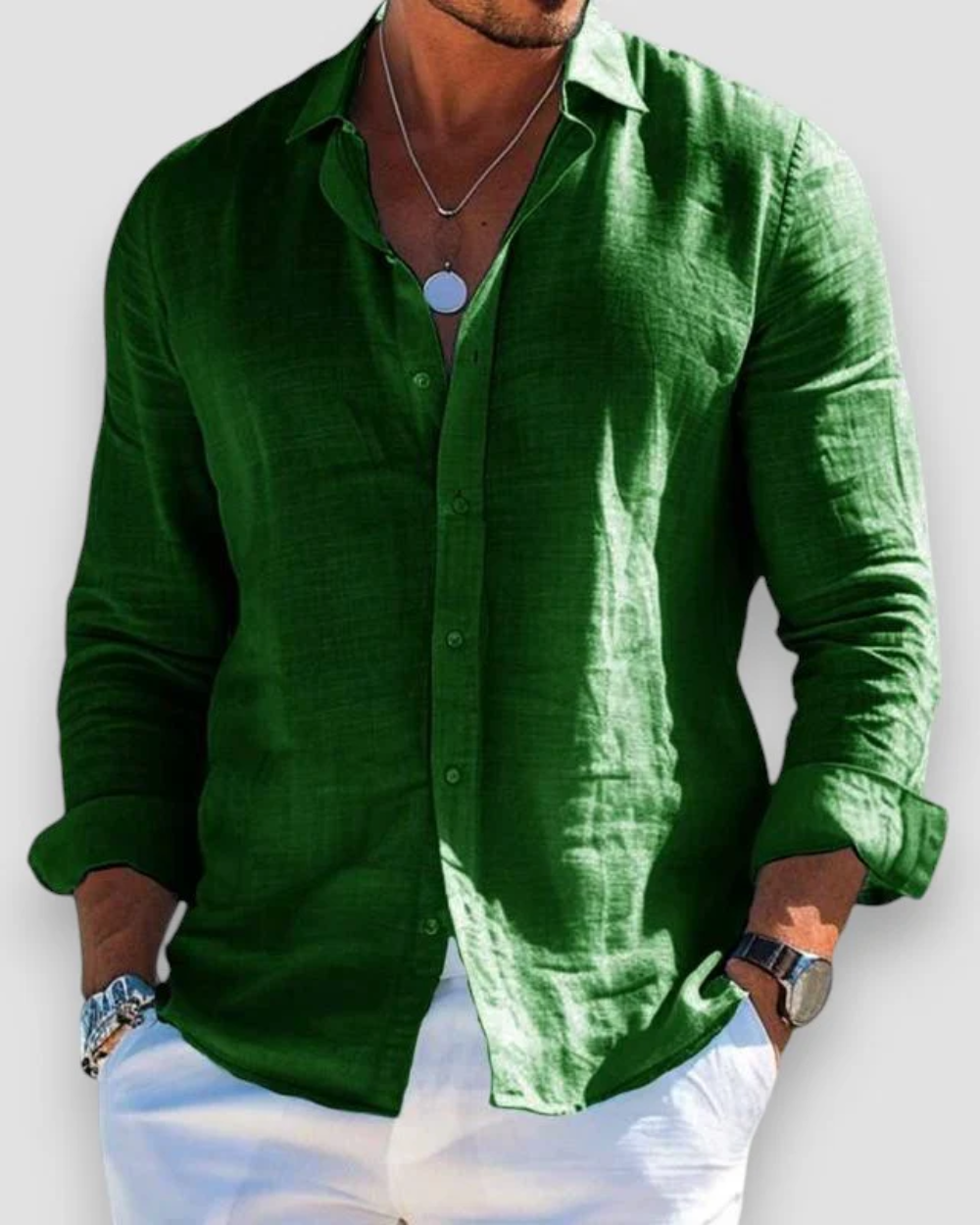 Edward™ | Cotton Linen Beach Shirt