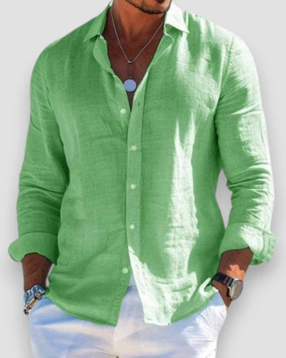 Edward™ | Cotton Linen Beach Shirt