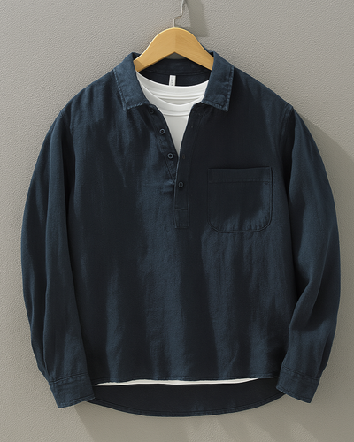 Harvey™ | Square Collar Long Sleeve Shirt