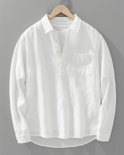 Harvey™ | Square Collar Long Sleeve Shirt