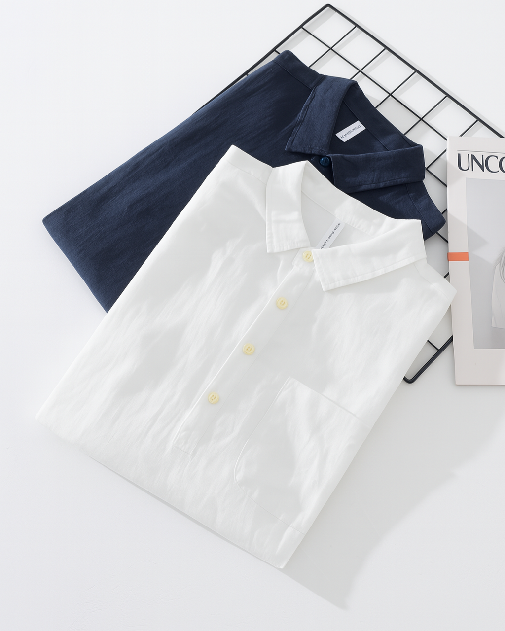 Harvey™ | Square Collar Long Sleeve Shirt