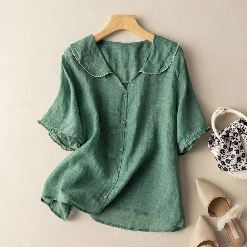 Elsie™ | Lightweight Linen Blouse Shirt