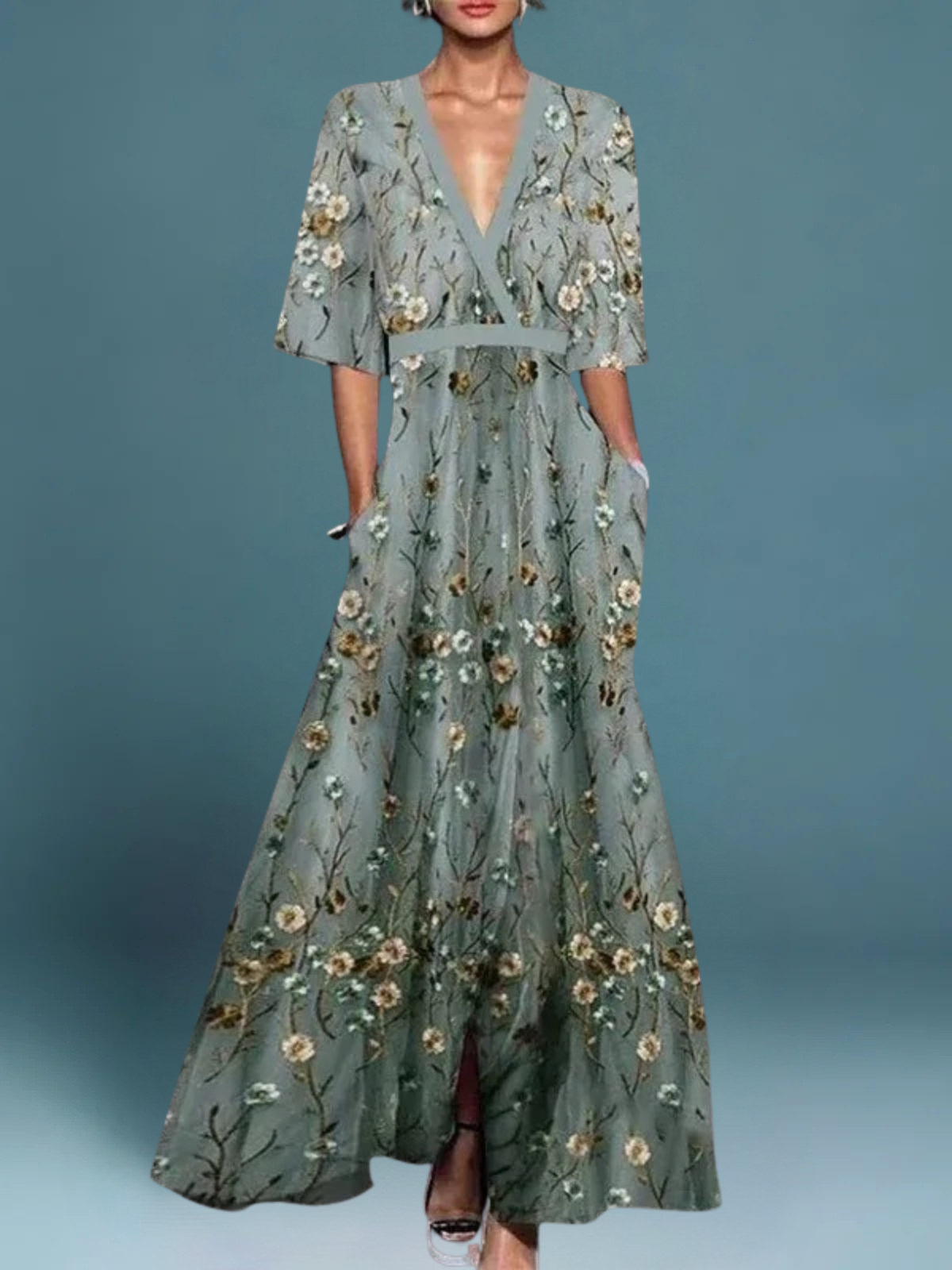 Layla™ | Elegant Long Floral Dress for Women