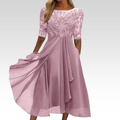 Scarlett™ | Lace Embroidered Elegant Dress