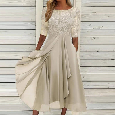 Scarlett™ | Lace Embroidered Elegant Dress