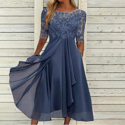 Scarlett™ | Lace Embroidered Elegant Dress