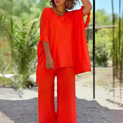 Bella™ | Loose Two-Piece V-Neck Set
