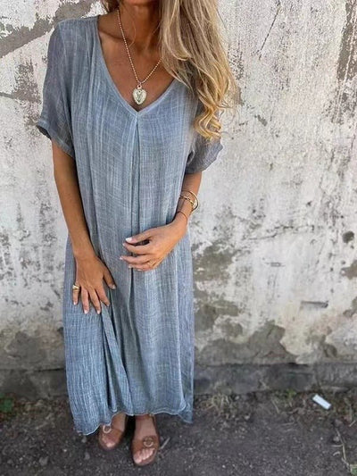 Amanda™ | Elegant V-Neck Summer Dress