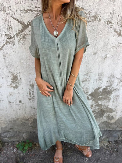 Amanda™ | Elegant V-Neck Summer Dress