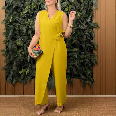 Daphne™ | Elegant V-Neck Jumpsuit