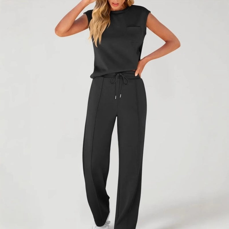 Claudia™ | Sleeveless Top and Drawstring Pants 2-Piece Set
