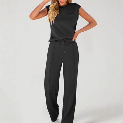 Claudia™ | Sleeveless Top and Drawstring Pants 2-Piece Set