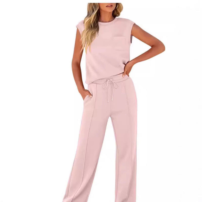 Claudia™ | Sleeveless Top and Drawstring Pants 2-Piece Set