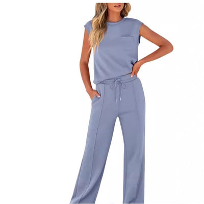 Claudia™ | Sleeveless Top and Drawstring Pants 2-Piece Set