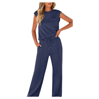 Claudia™ | Sleeveless Top and Drawstring Pants 2-Piece Set