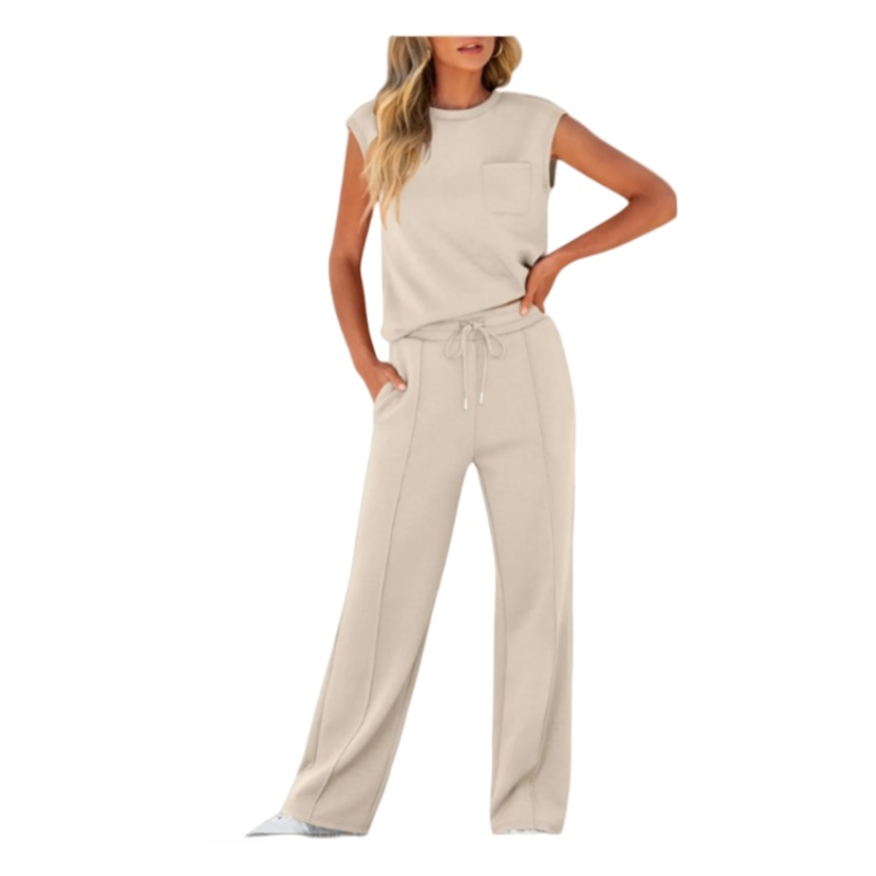 Claudia™ | Sleeveless Top and Drawstring Pants 2-Piece Set